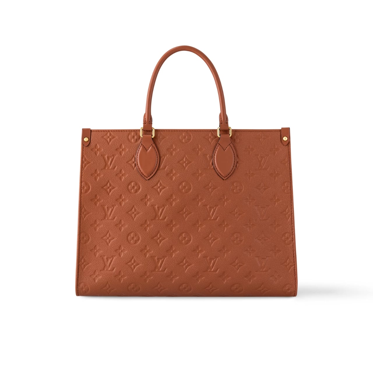 Louis Vuitton On The Go MM Monogram Empreinte Leather Cognac 35Cm M12775