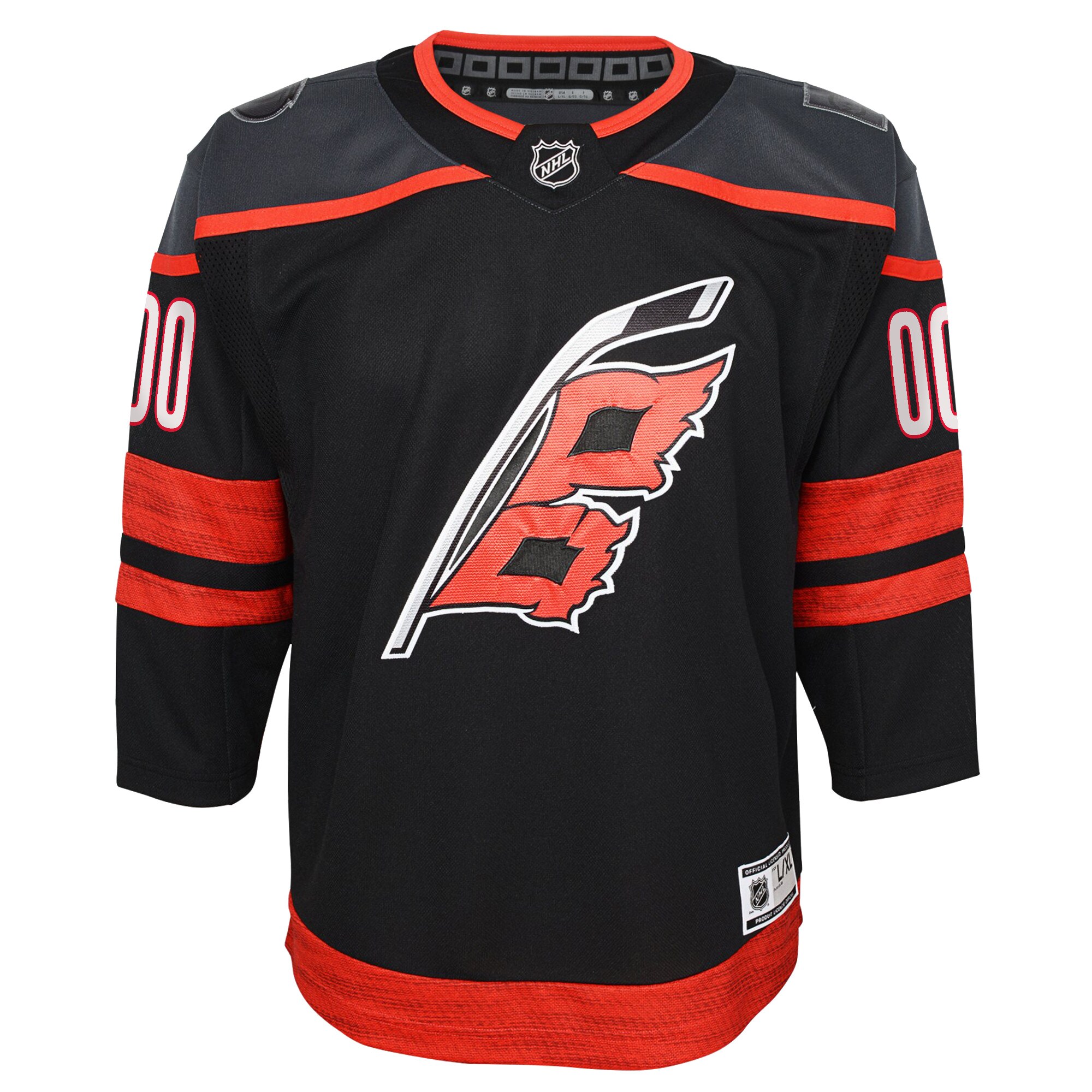 Carolina Hurricanes Youth Home Premier Custom Jersey – Black