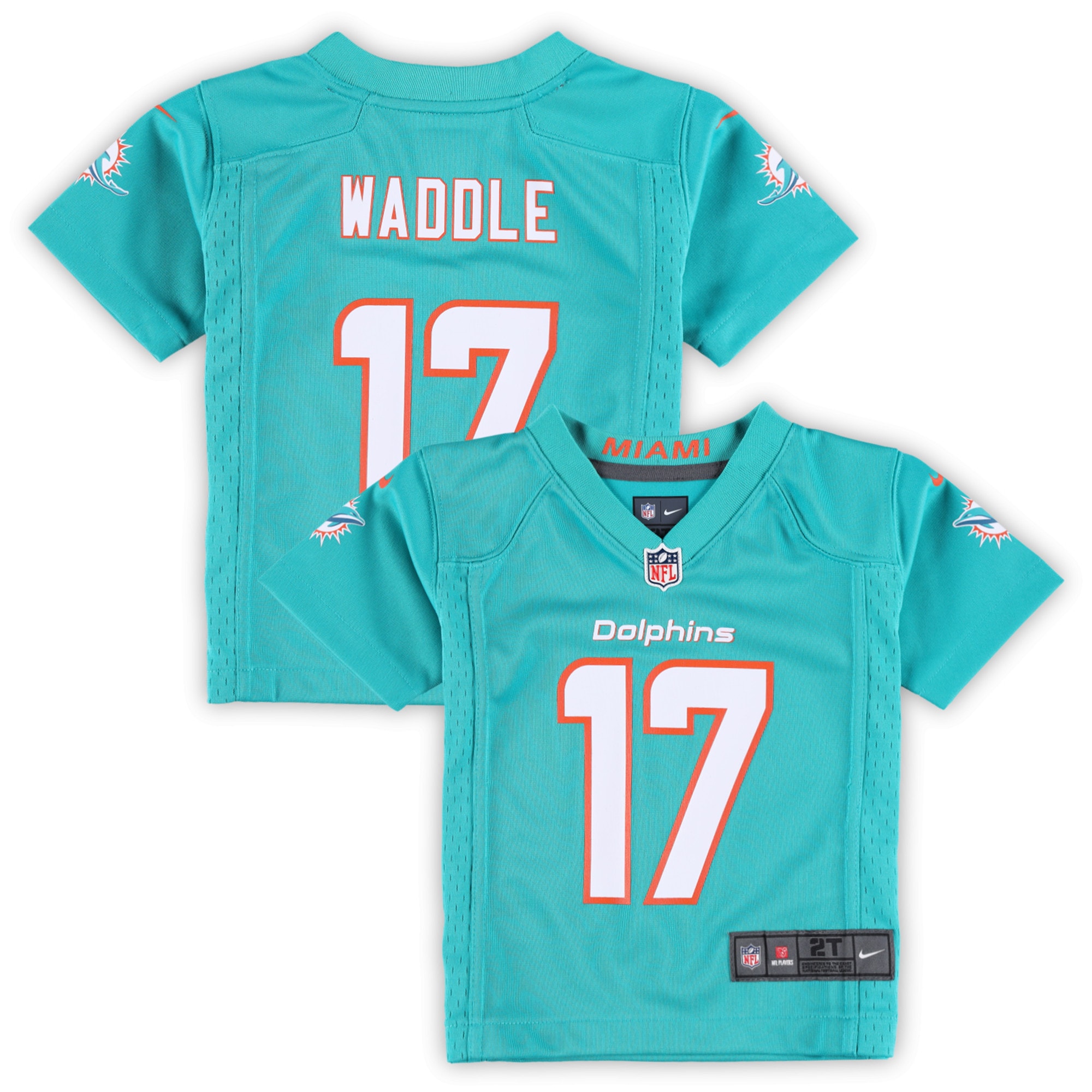 Jaylen Waddle Miami Dolphins Nike Toddler Game Jersey - Aqua