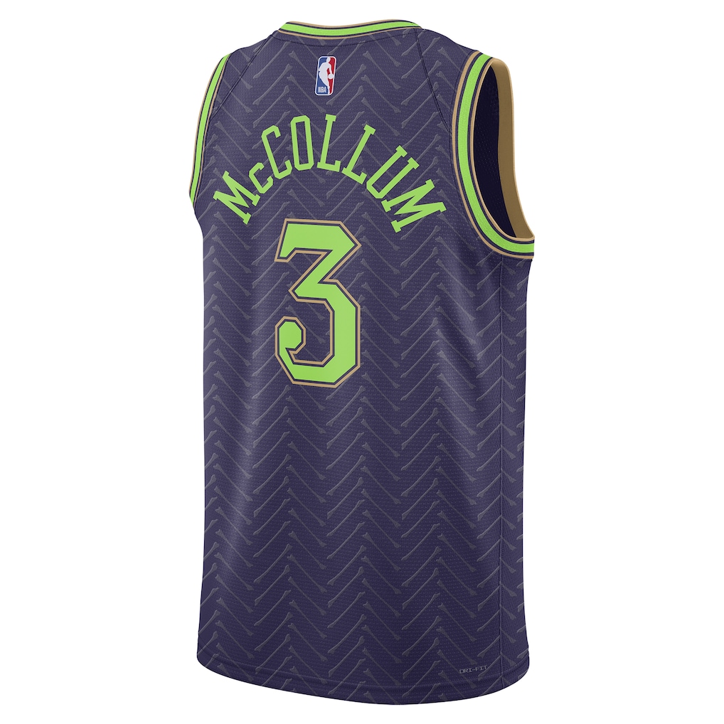 Unisex New Orleans Pelicans CJ McCollum  Purple 2024/25 Swingman  Jersey - City Edition