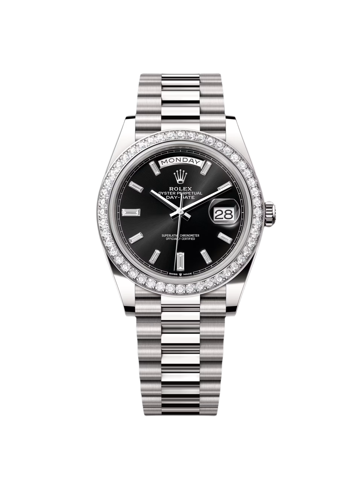 【Super Clone】RLX  Day-Date 40mm 228349RBR-0003 Bright Black Dial President Bracelet