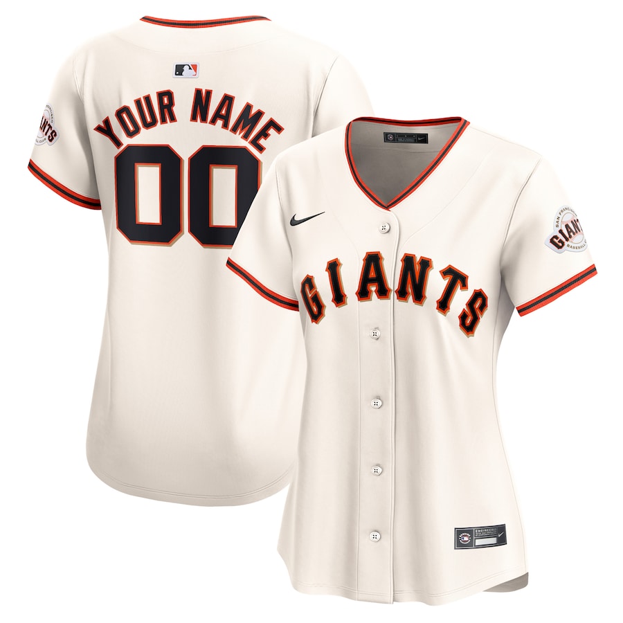 San Francisco Giants Women's Home Limited Custom Jersey Cream