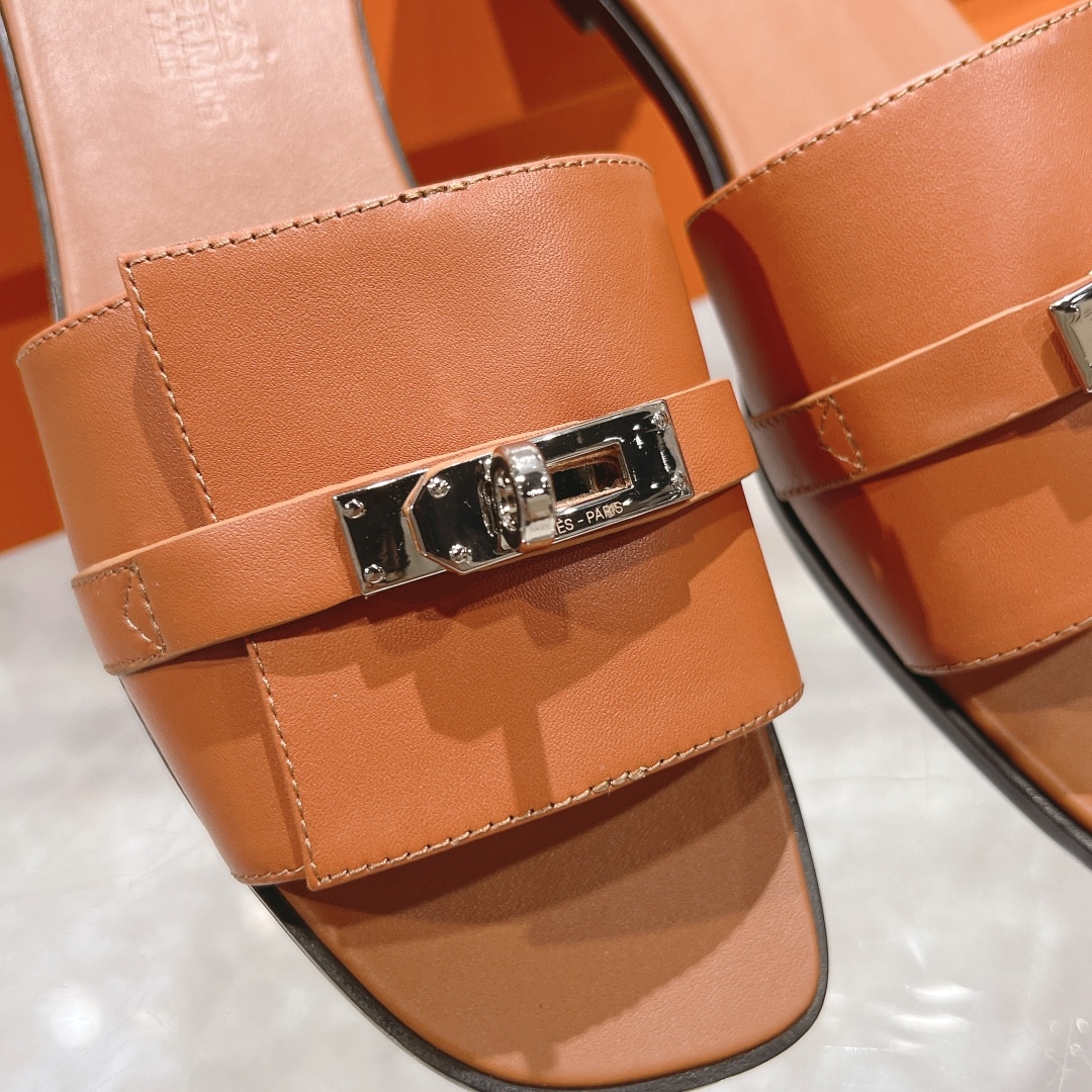 Hermes Giulia Sandal Brown H231056Z A3360