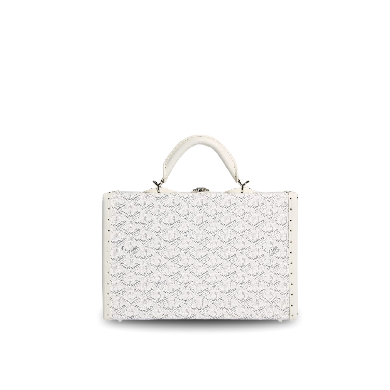 Goyard Grand Hôtel Trunk Bag 24.5cm White Goyardine Canvas And Calfskin