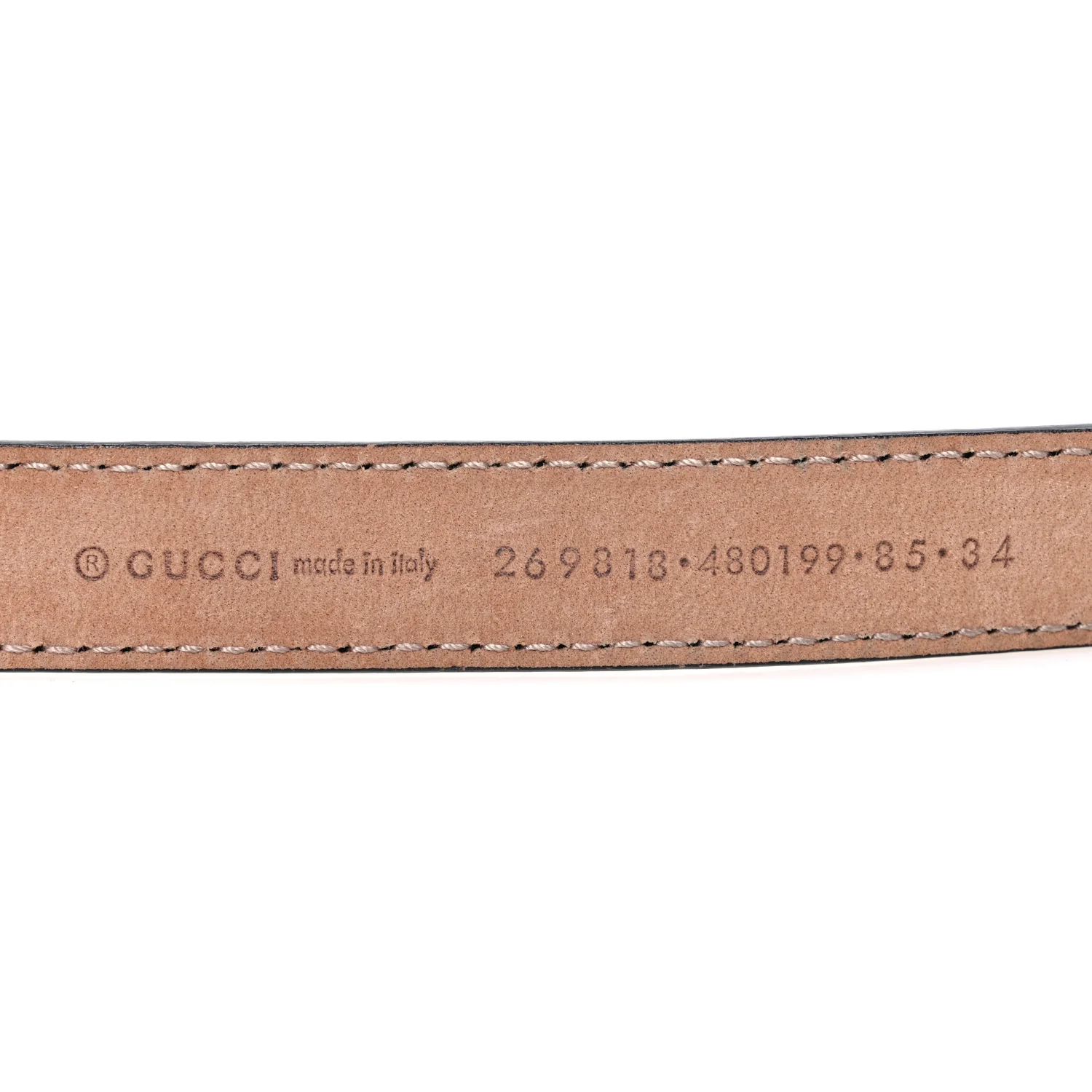 Calfskin Double G 20mm Belt 85 34 Black