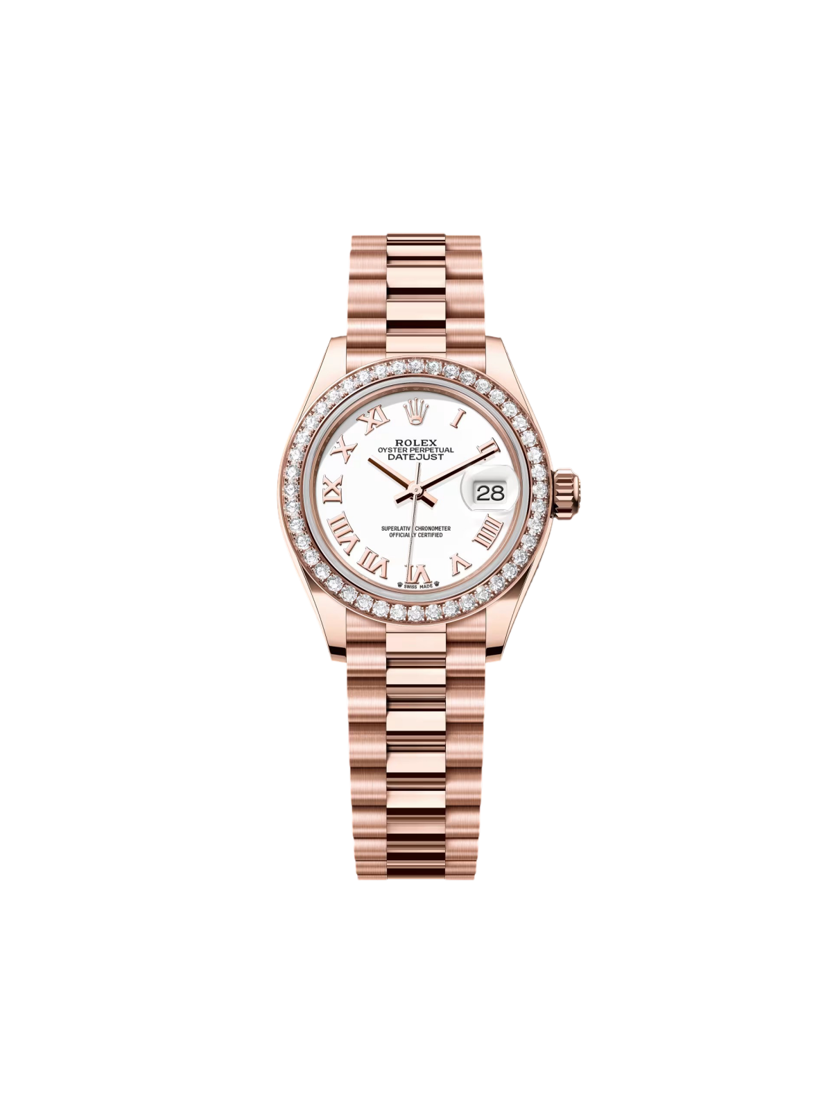 Rolex  Lady-Datejust 28mm 279135RBR White Roman Dial
