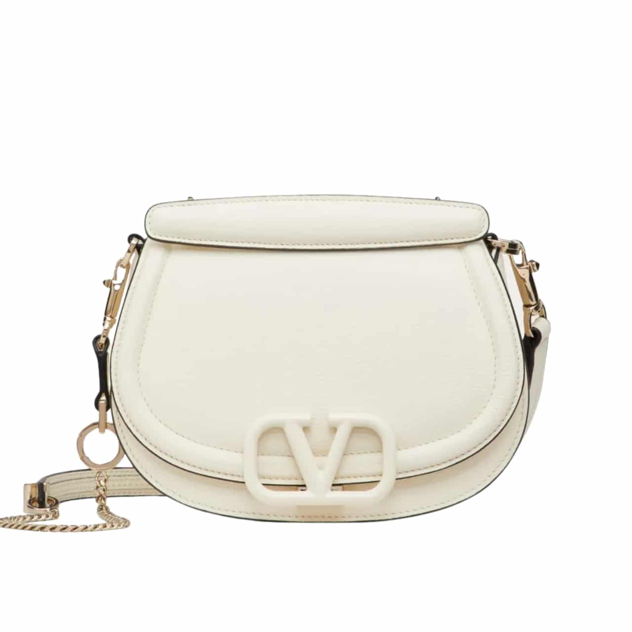 Valentino Vsling Bag In Grained White 22Cm