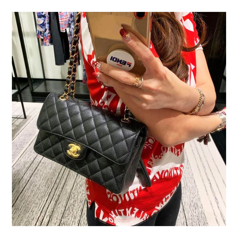 Chanel Caviar Small Double Flap Bag 23cm/ 9.1in