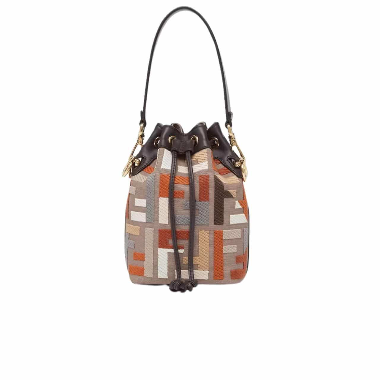 Fendi Mon Tresor Mini Bag Multicolor Canvas 18Cm