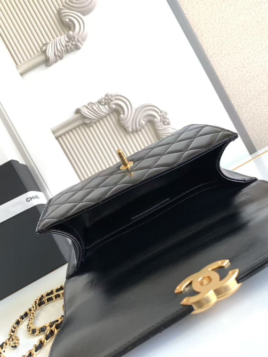 Chanel Calfskin Quilted Perfect Fit Flap Back 22cm