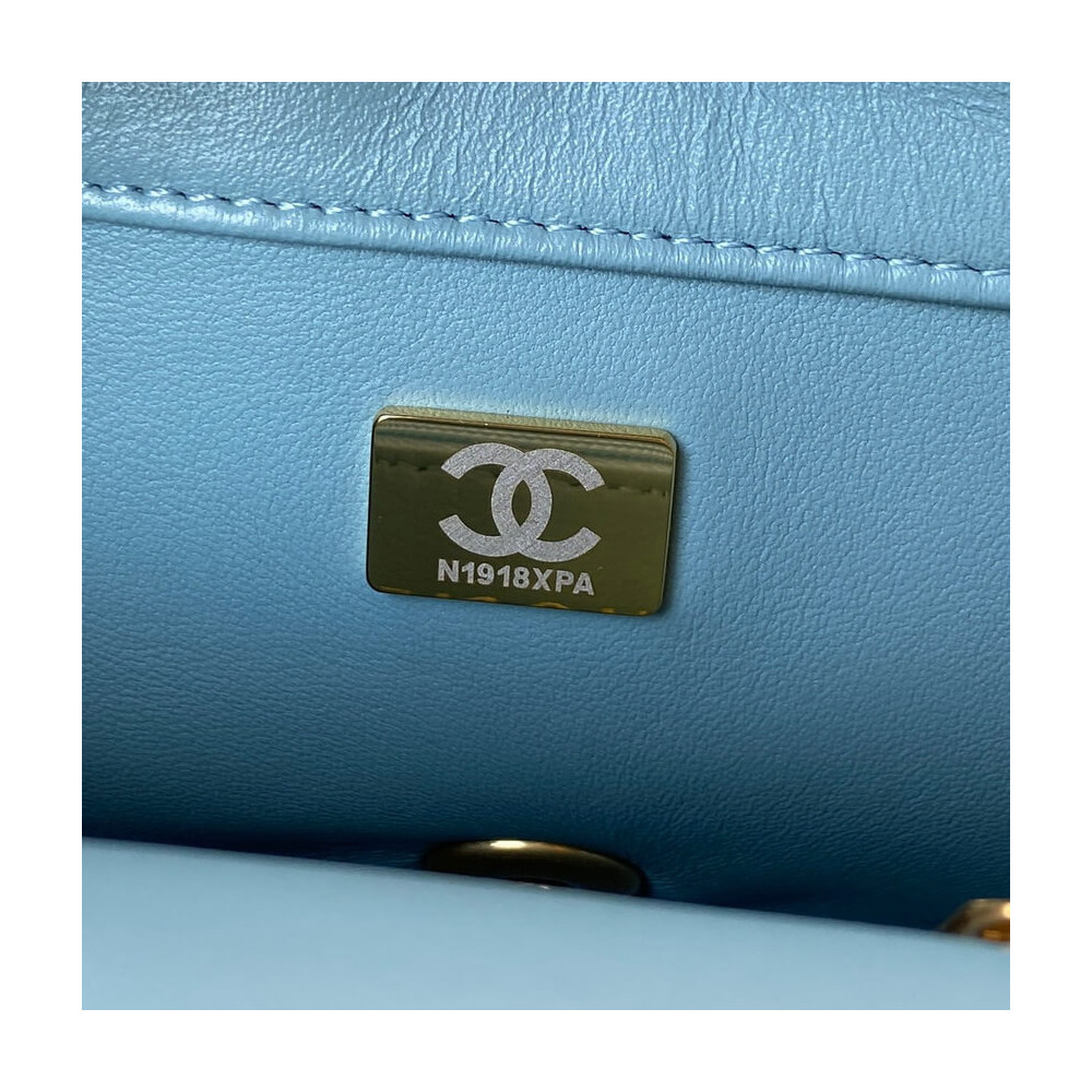 Chanel Small Flap Bag in Lambskin with Enamel CC
