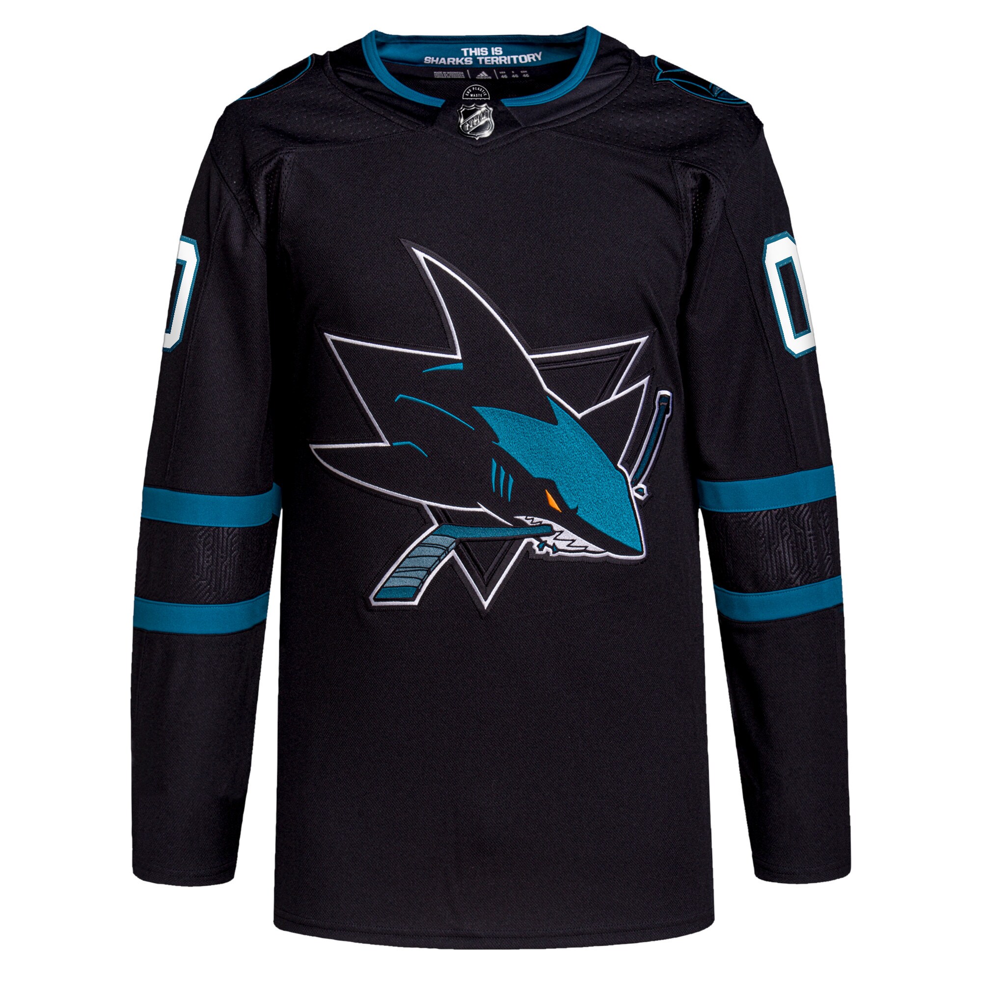 San Jose Sharks adidas  Alternate  Primegreen Authentic Custom Jersey – Black