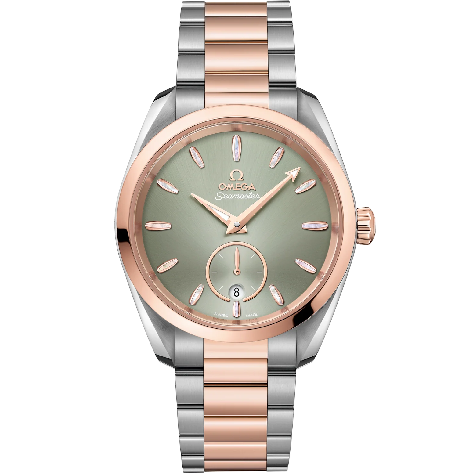 Omega Seamaster Aqua Terra 150M 38 mm Green Dial Stainless Steel and  Sedna™ 18k Rose Gold Bracelet 220.20.38.20.10.001