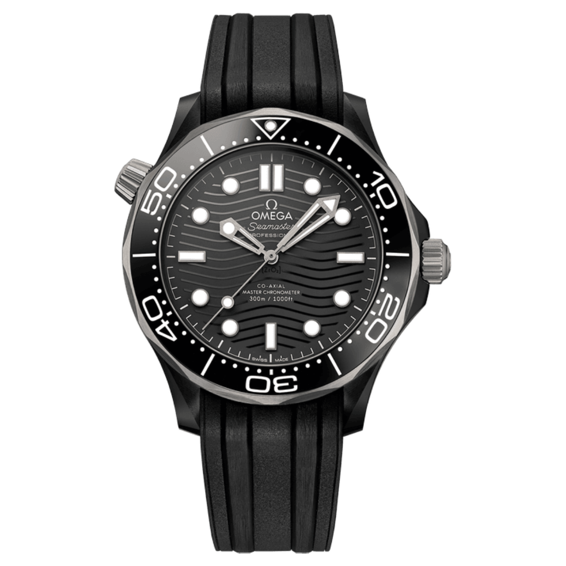 Omega Seamaster 300m Diver's Watch, 43.5mm, Black Ceramic Case with Rubber Strap