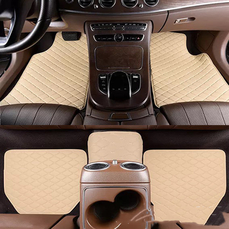 universal right rudder foot pad leather quilted embroidered full surround
