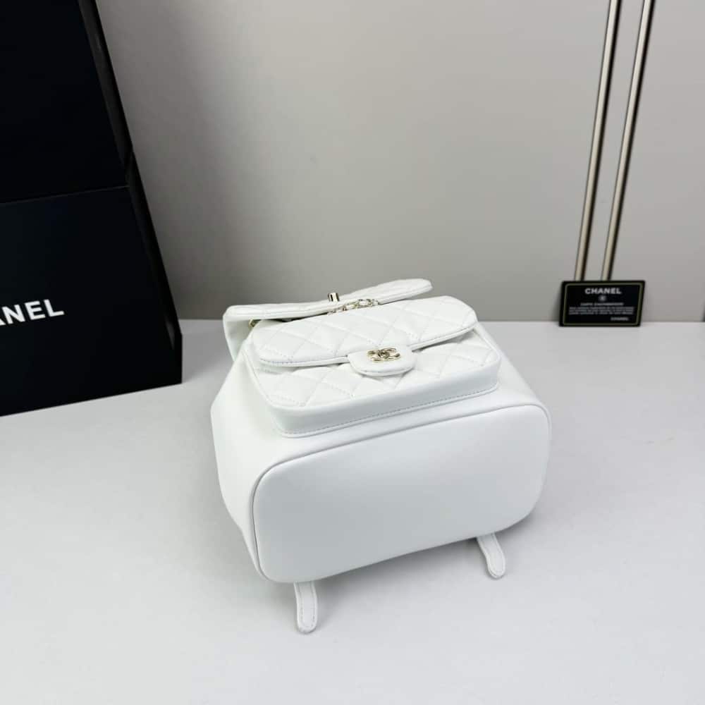 Chanel Mini Duma Backpack White 20Cm As2908 B09750 10601
