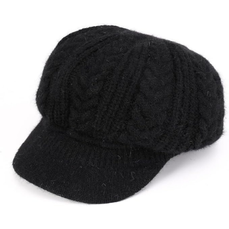 Women's Winter Knit Beanie with Brim
