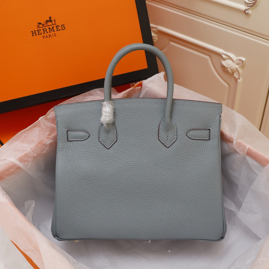 Hermes Birkin Bag 30 Tempered Gray Togo Gold Hardware