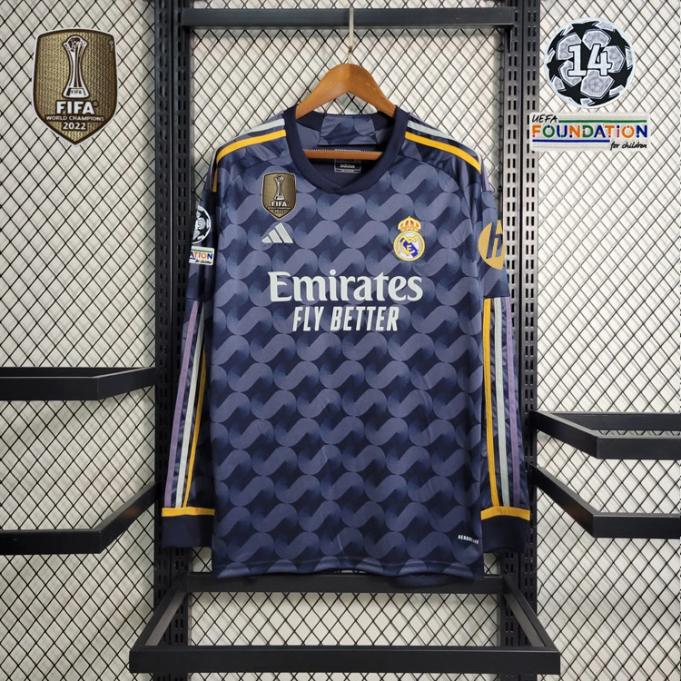 2023-24 Real Madrid away long sleeved  VALVERDE MODRIC VINI JR. BELLINGHAM CARVAJAL Football jersey