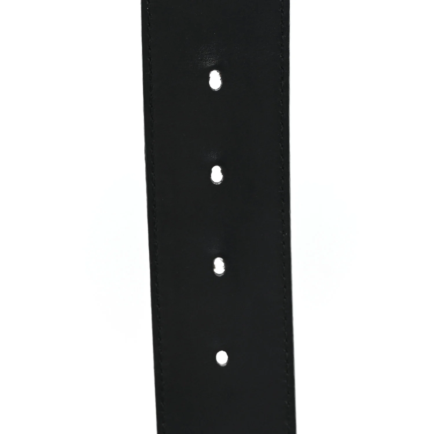 Textured Dollar Calfskin Nickel Double G 40mm Belt 75 30 Black