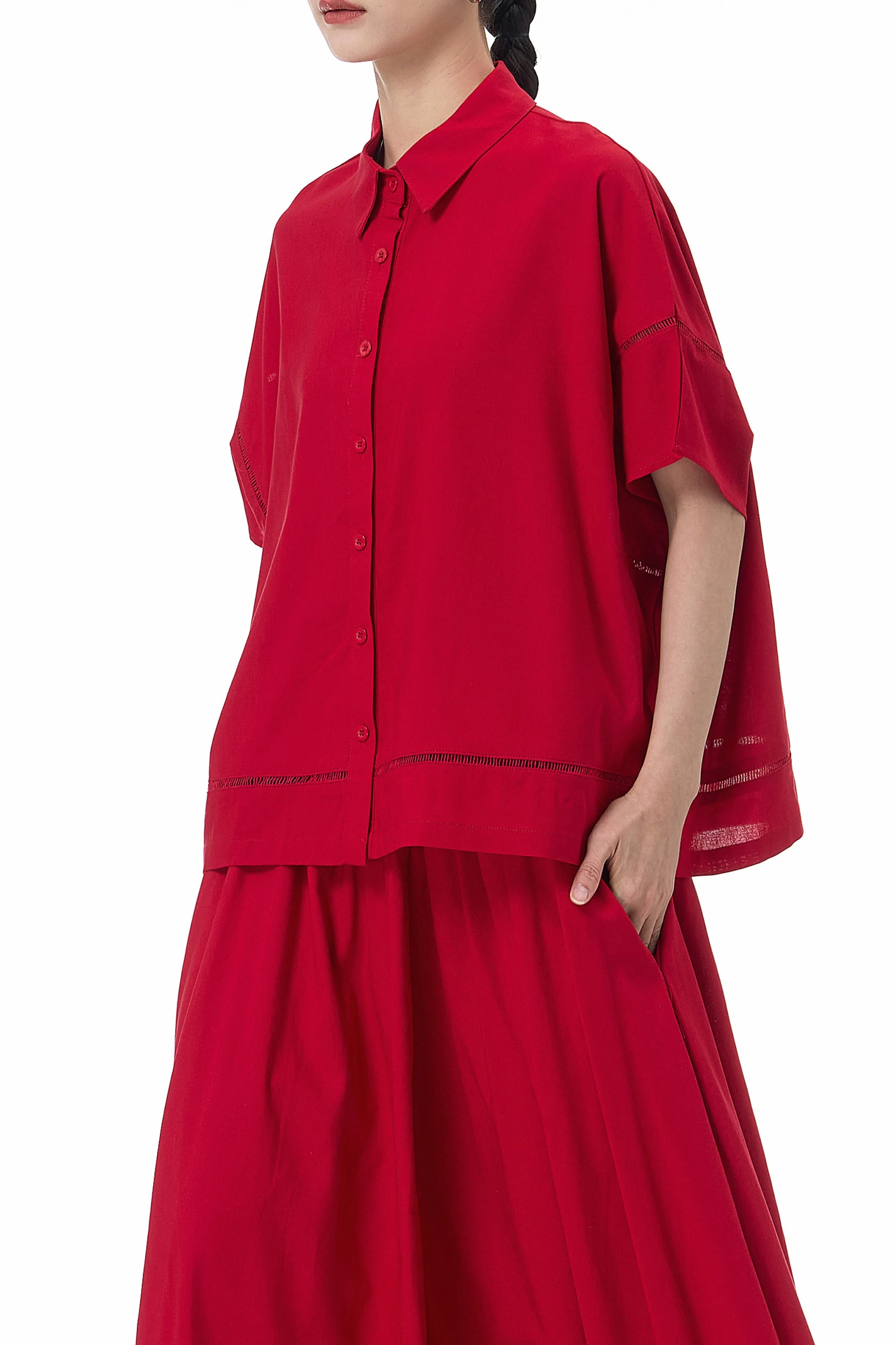 Crimson Cutwork Co-Ord