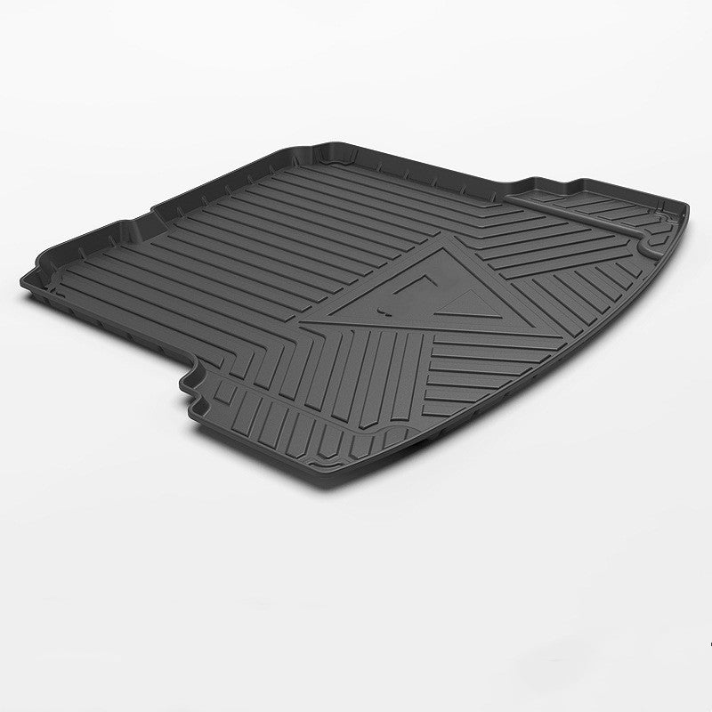 black carbon fiber pattern car tpe trunk pad