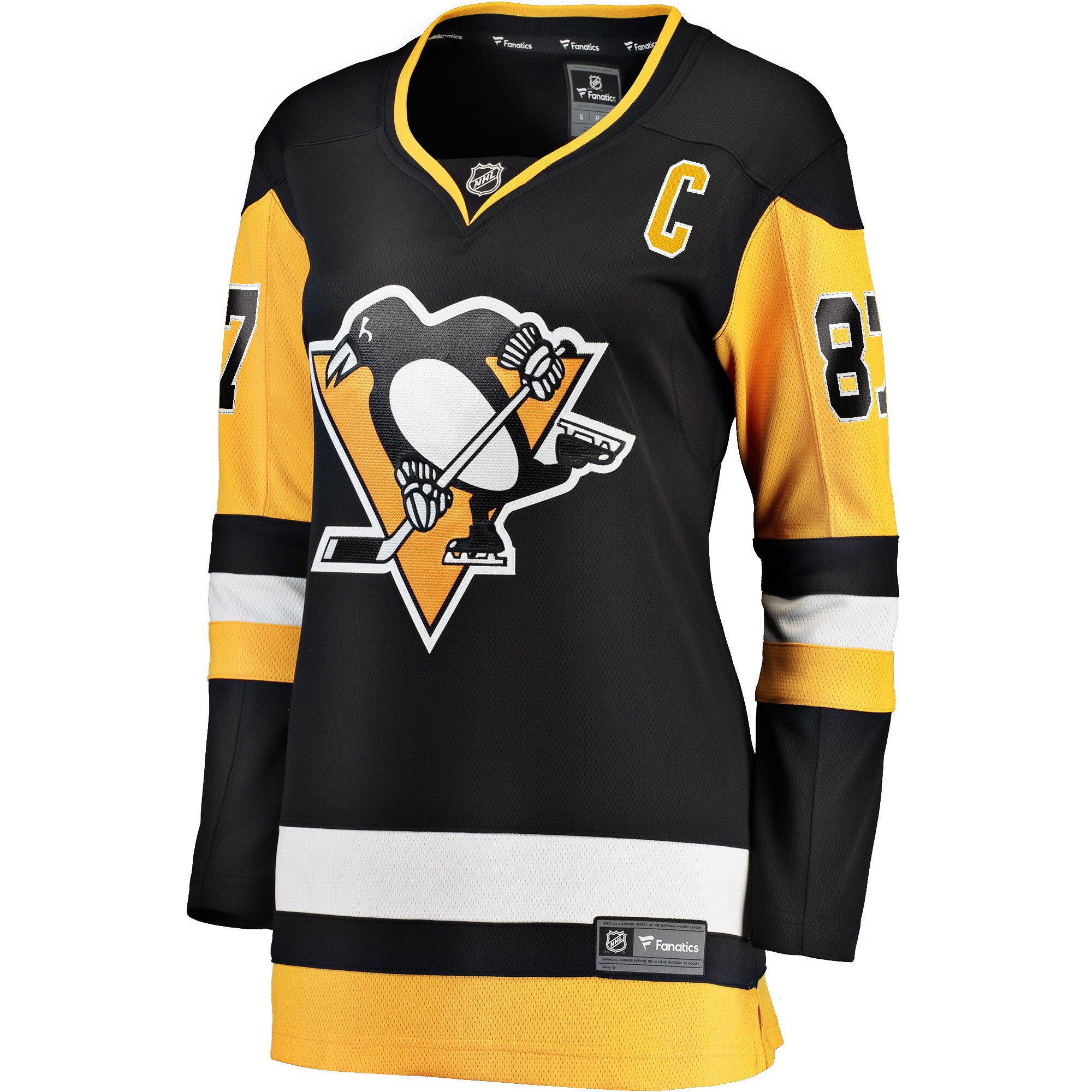 Sidney Crosby Pittsburgh Penguins Fanatics Women’s Captain Patch Home Breakaway Jersey – Black