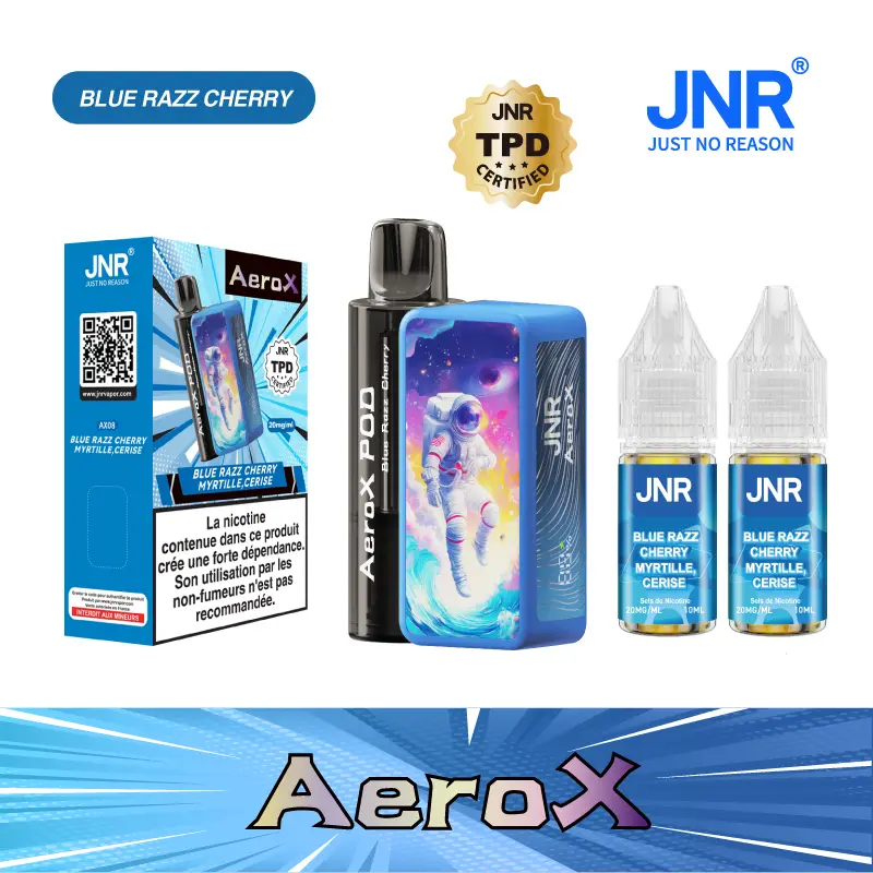 JNR AeroX 32000 Puffs - Kit Pod Remplissable et Rechargeable