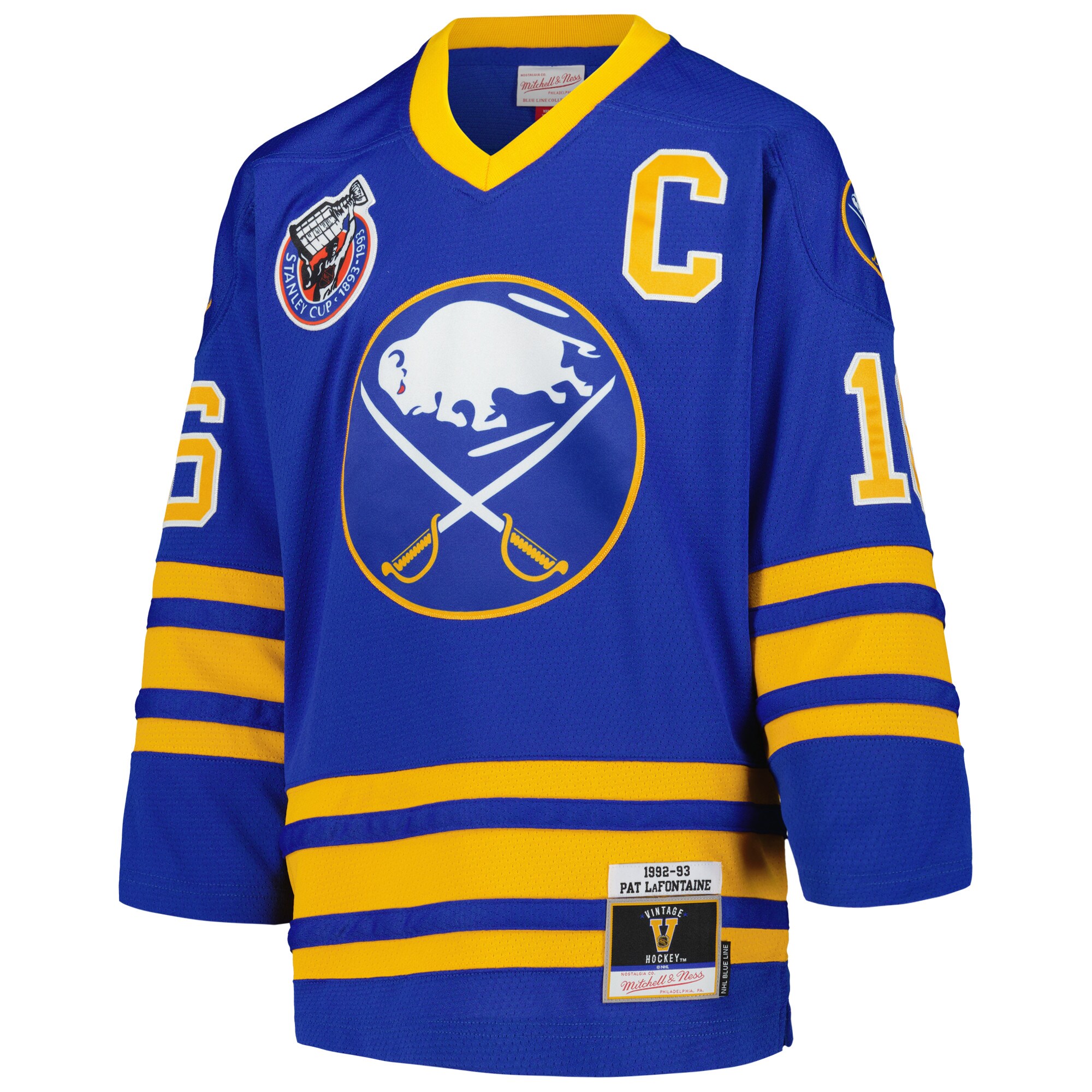 Pat LaFontaine Buffalo Sabres Mitchell & Ness Youth 1992 Blue Line Player Jersey – Royal
