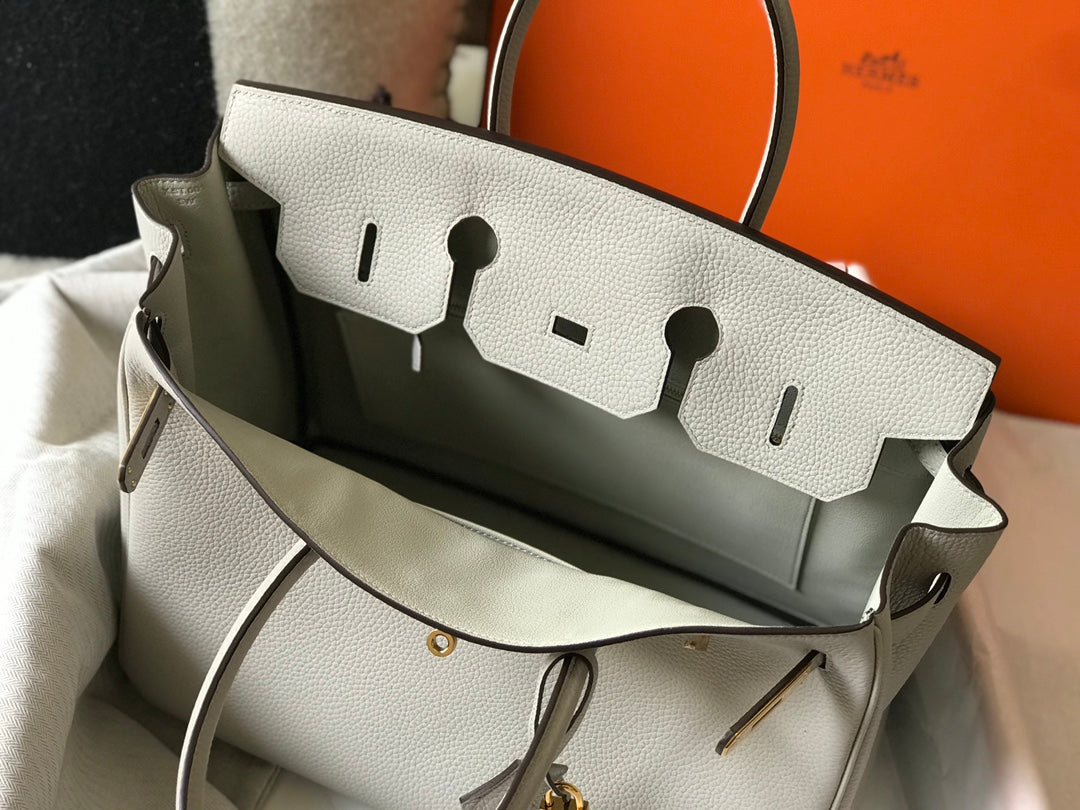 Hermes Birkin 35Cm Bag Cream Togo Gold Hardware