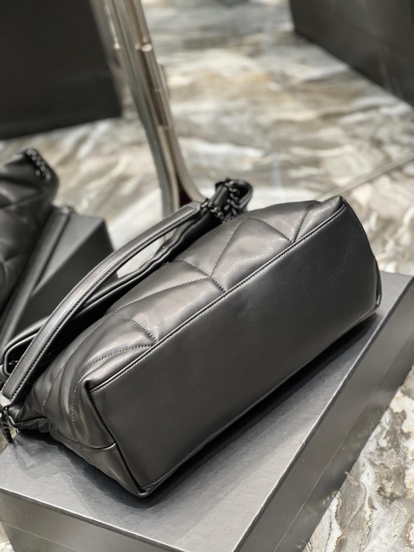 Saint Laurent Puffer Medium Chain Bag In Quilted
