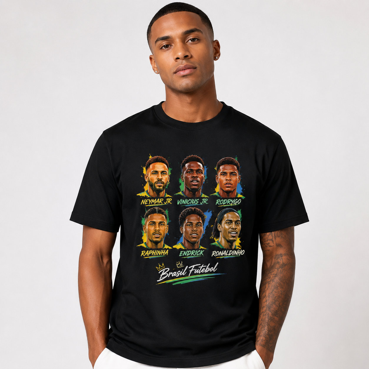 Brazilian Player Pure Cotton T-Shirt – Limited-Time Offer