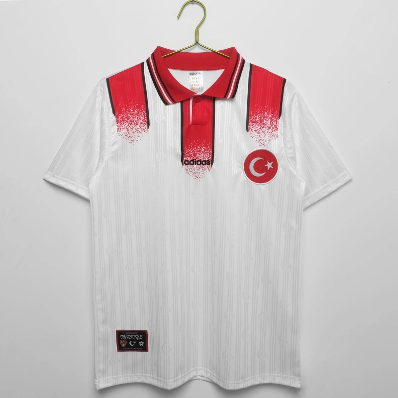 retro 1996 Türkiye away Turkish football jersey Fan version