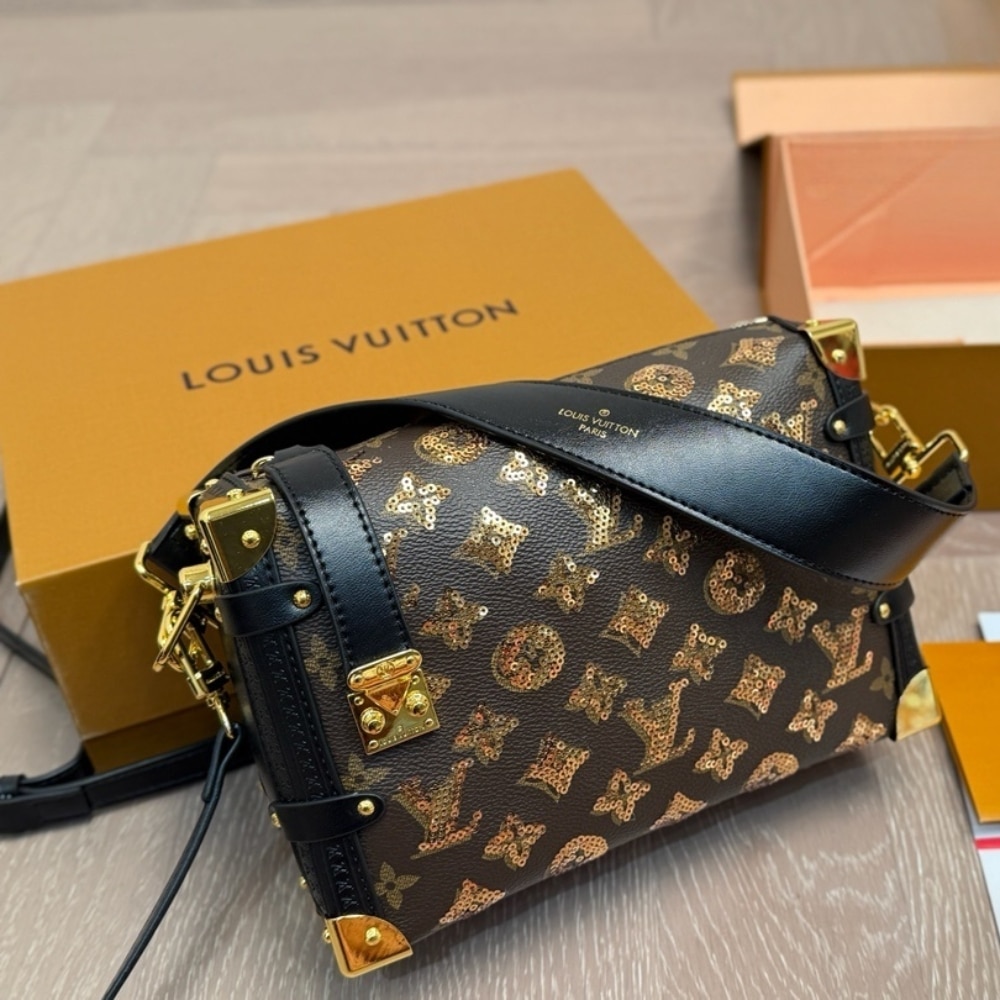 Louis Vuitton Side Trunk MM Monogram Canvas Brown 23cm M27036