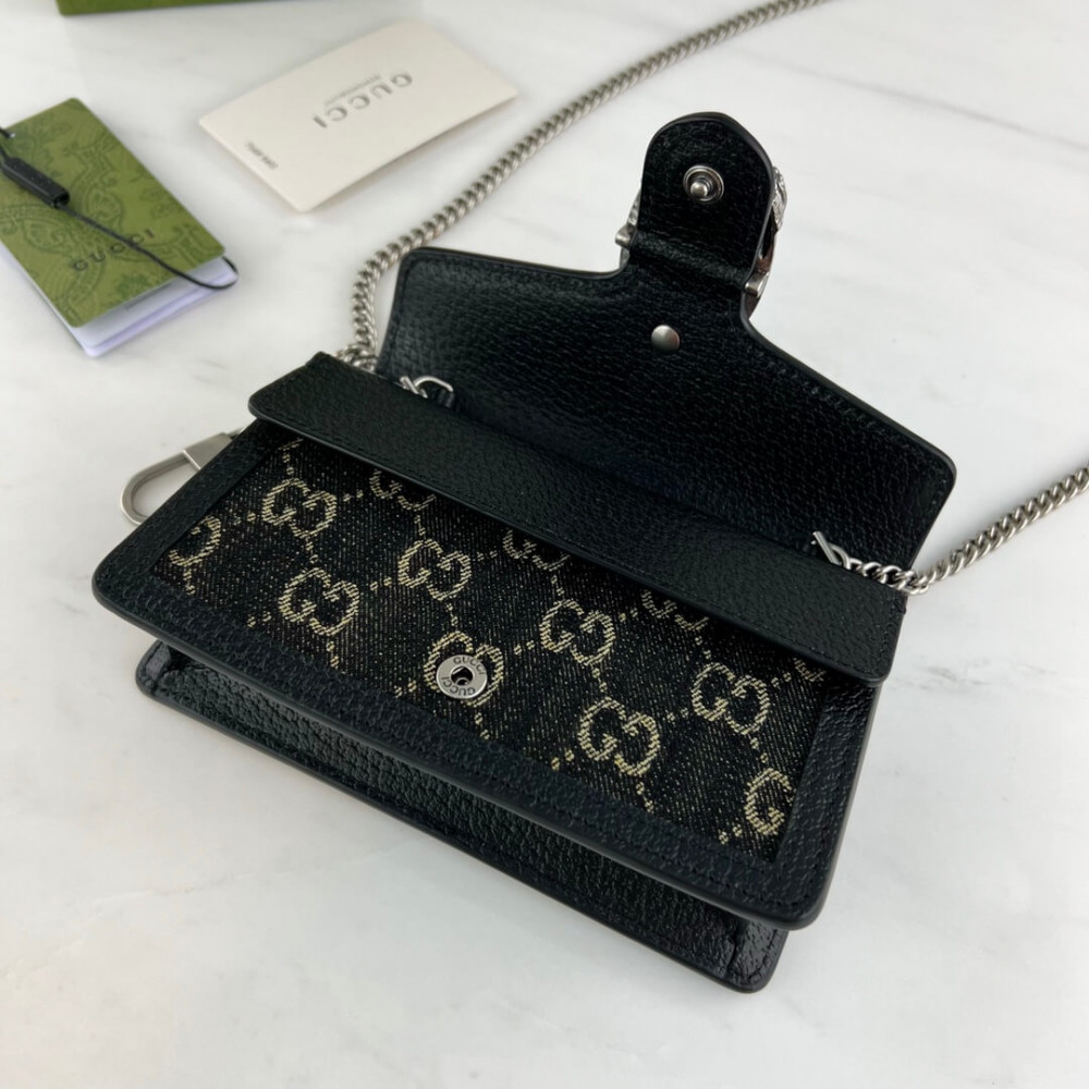 Gucci Dionysus GG Super Mini Bag in Black