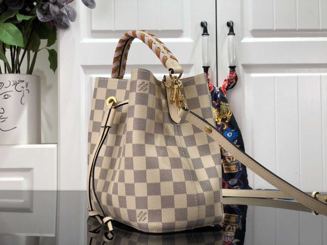 Louis Vuitton Damier Azur N Ono  Bb Bucket 20Cm