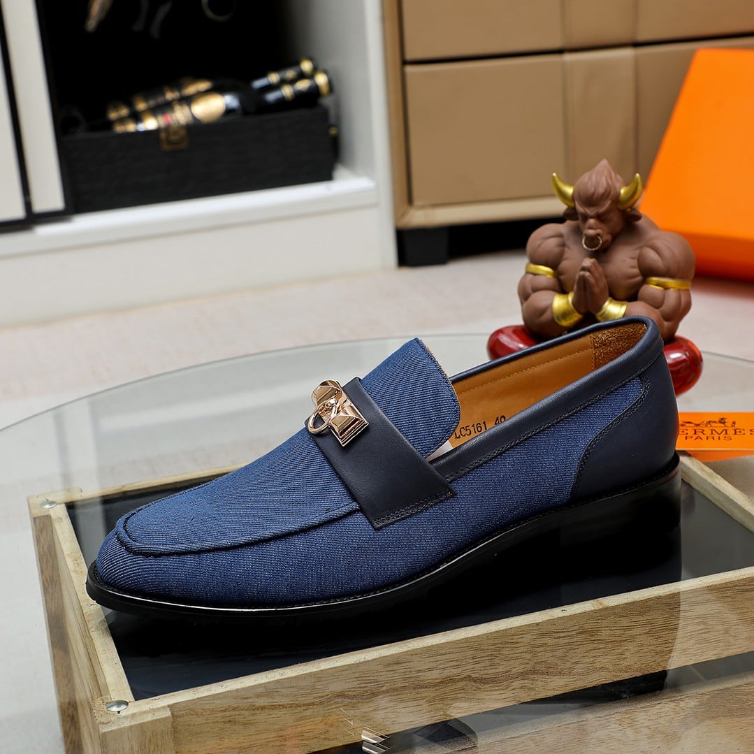 Hermes Blaise Loafer Blue