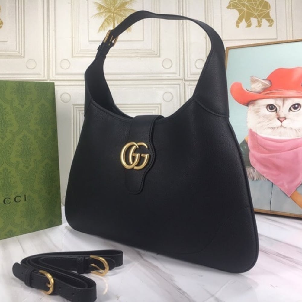 Gucci Aphrodite Medium Shoulder Bag In Black 39Cm 726274 Aaa9F 1000