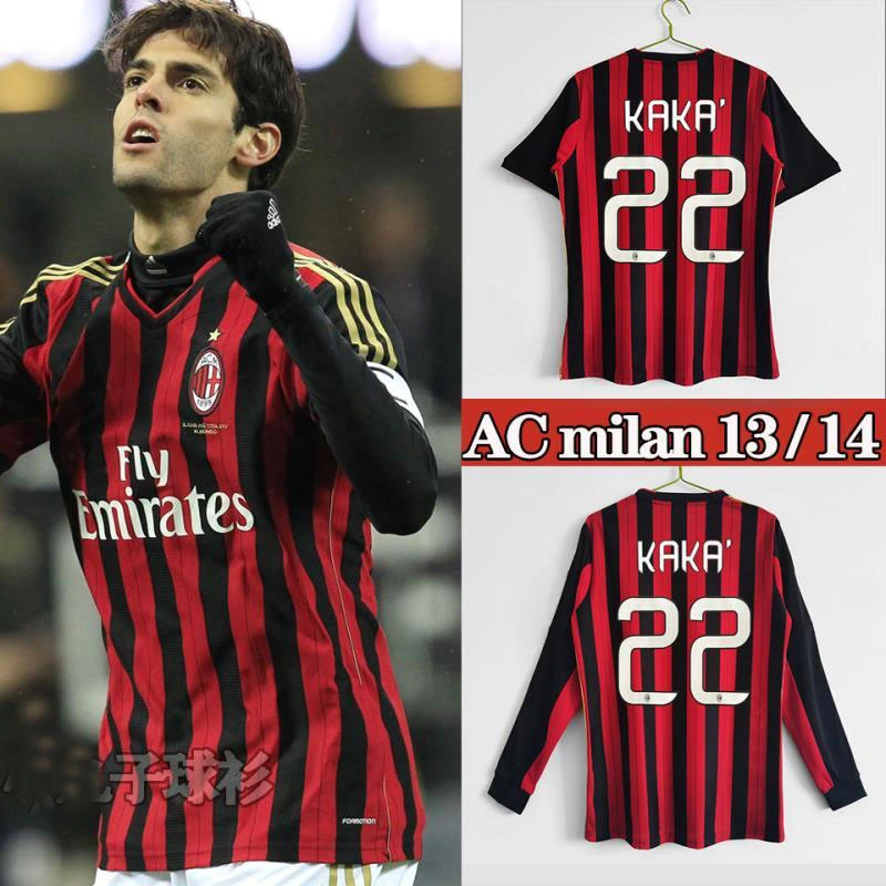 Retro 2013-14 AC Milan Retro KAKA PAZZINI MONTOLIVO Football jersey retro 14