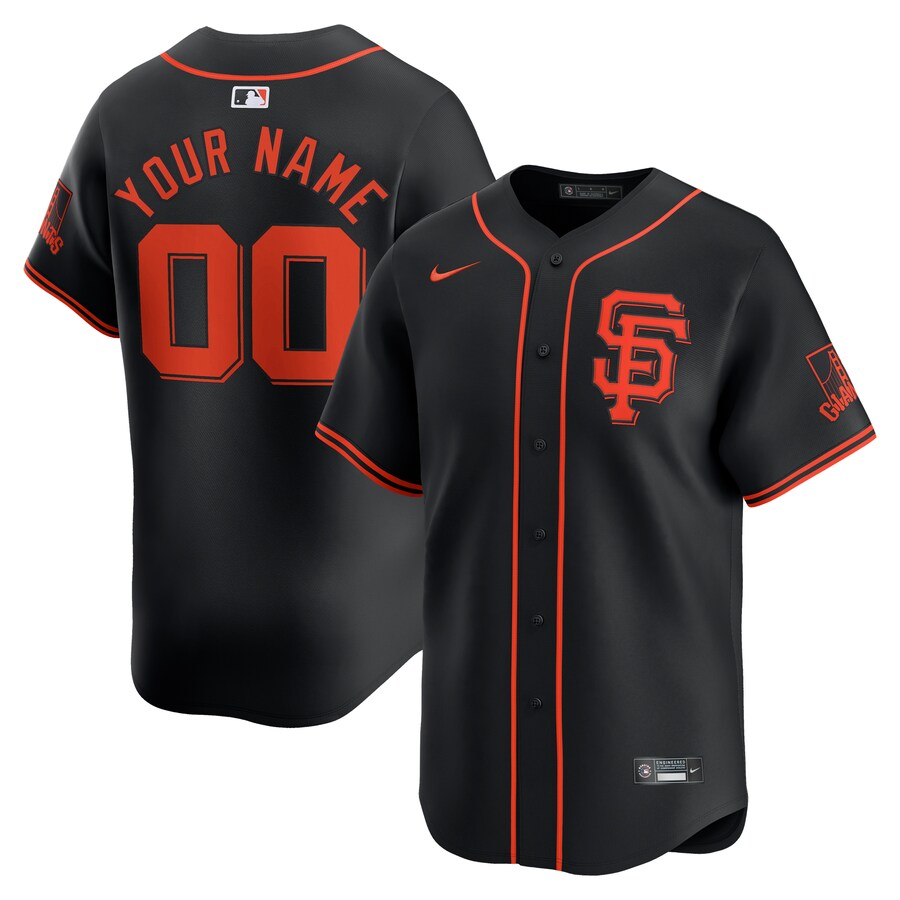 San Francisco Giants Alternate Limited Custom Jersey  Black