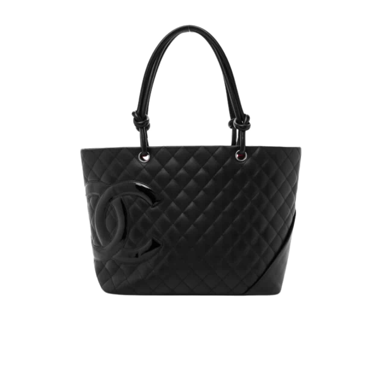 Chanel Calfskin Quilted Large Cambon Tote Black 41Cm/16in