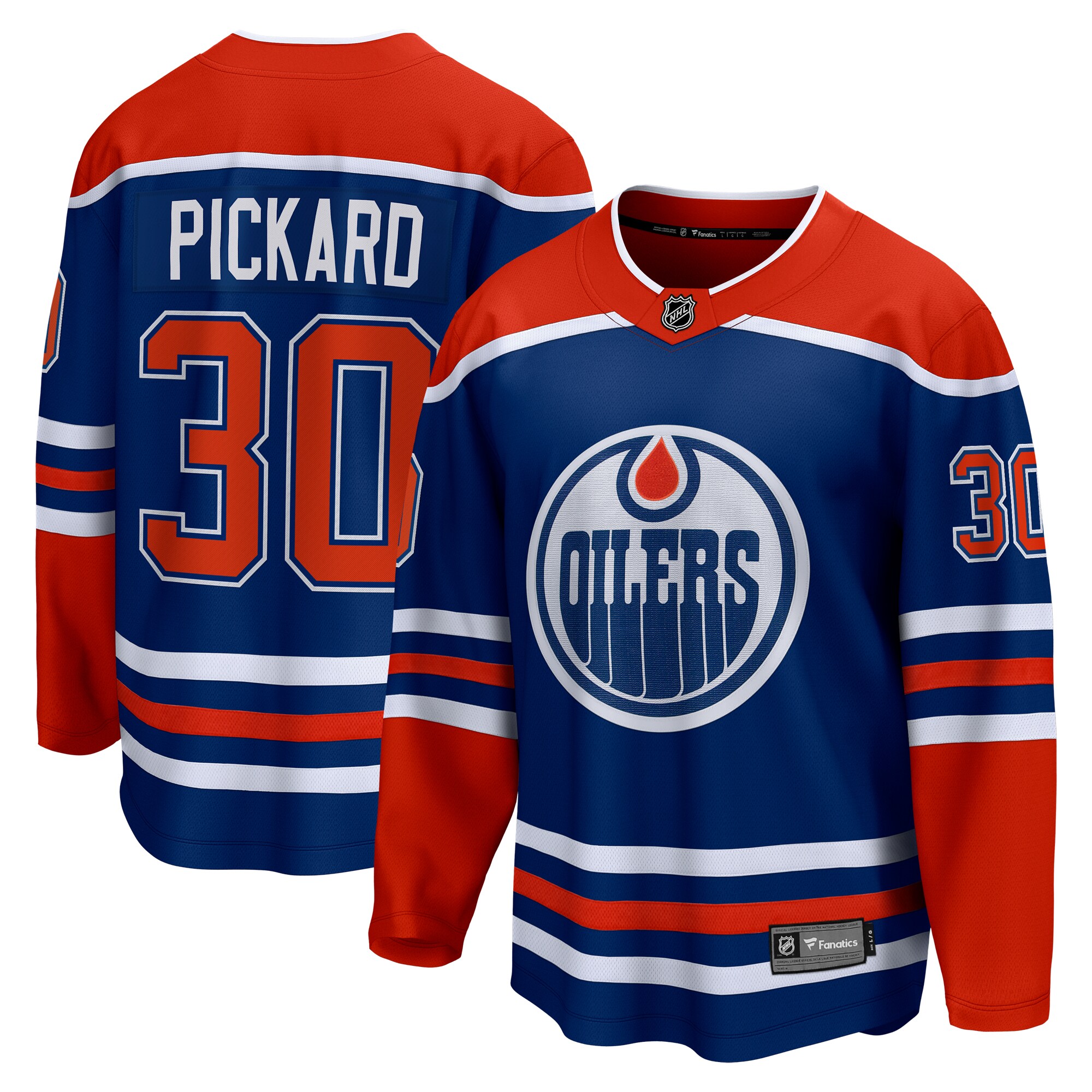 Calvin Pickard Edmonton Oilers Fanatics Home Premier Breakaway Player Jersey – Royal