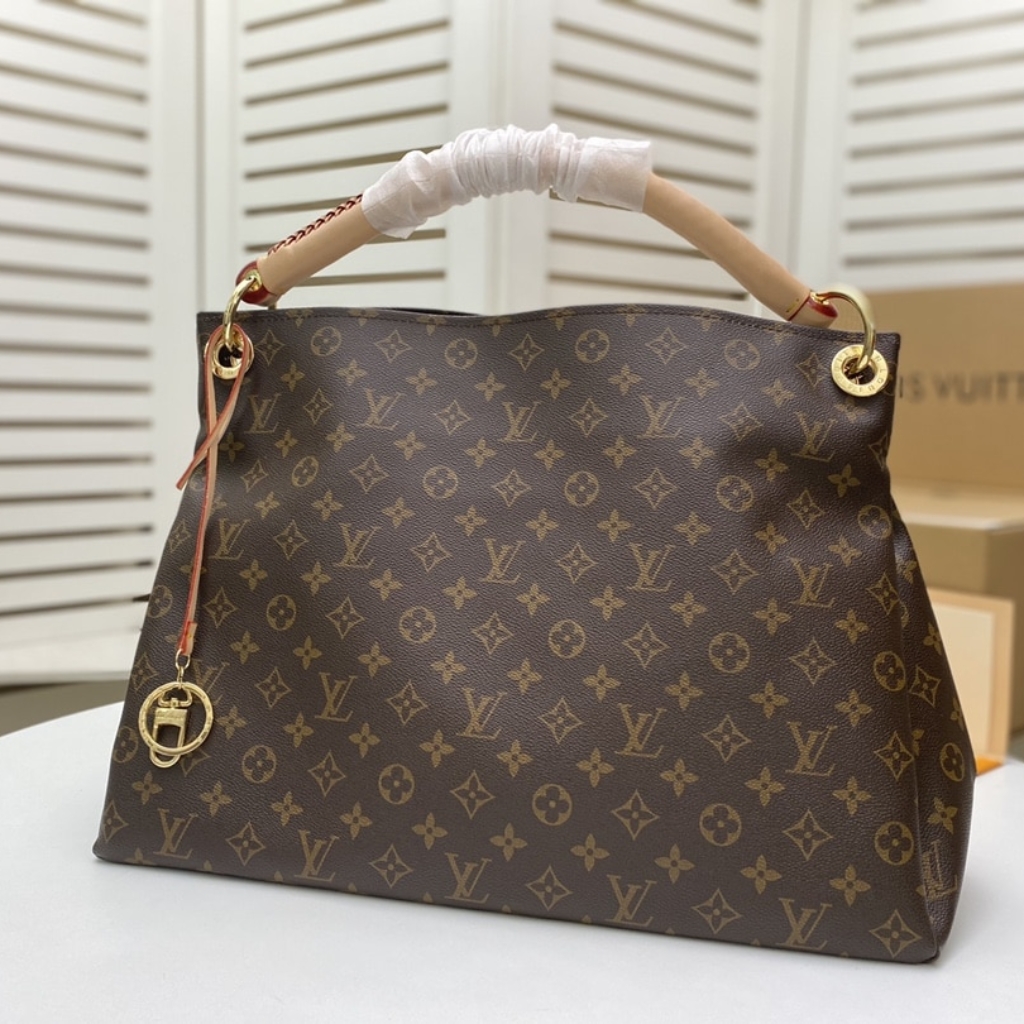 Louis Vuitton Artsy MM Monogram Canvas Hobo Bag Brown 41cm M44869