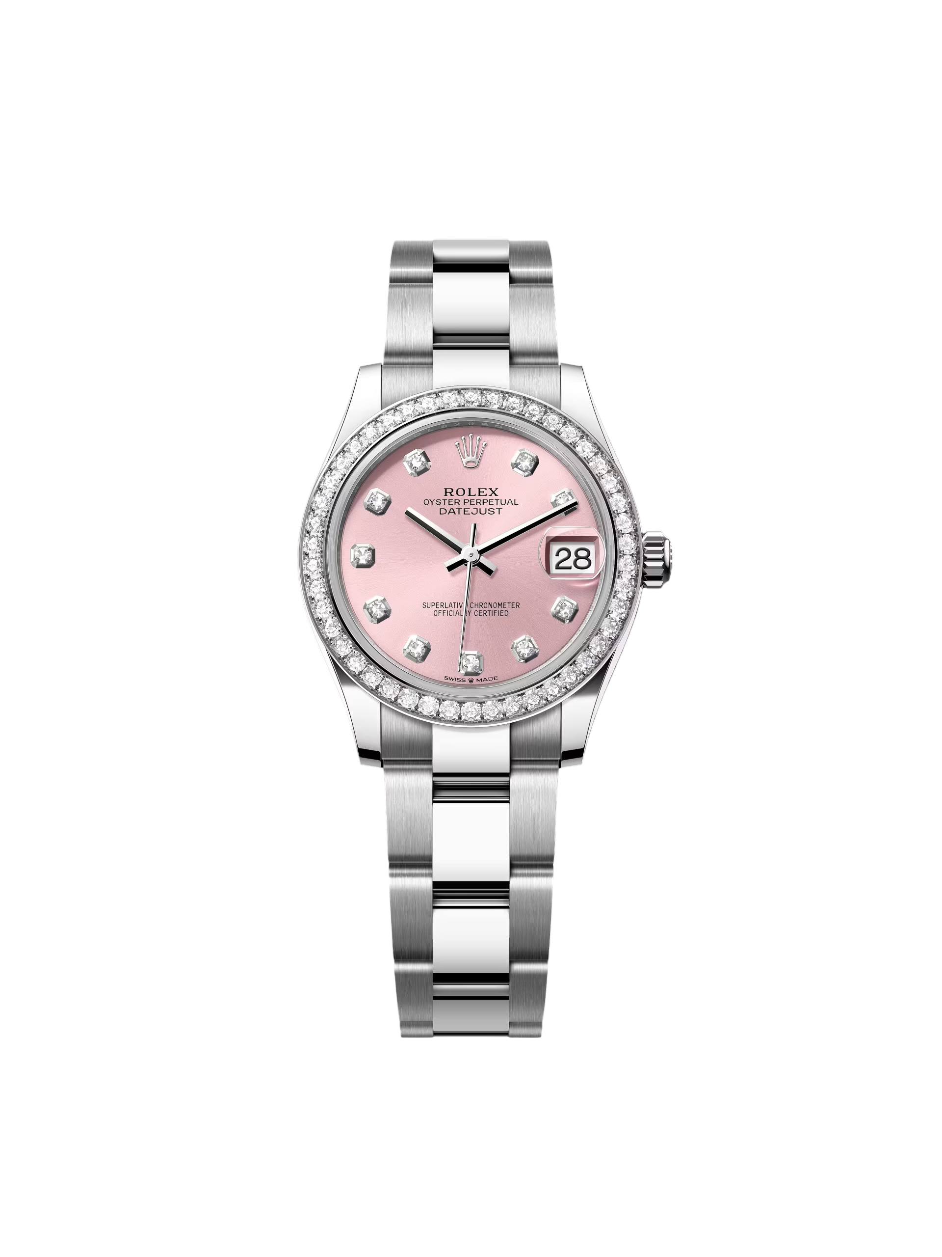 Rolex Datejust m278384RBR-0035/0036 Pink 31mm Dial Oyster Watch