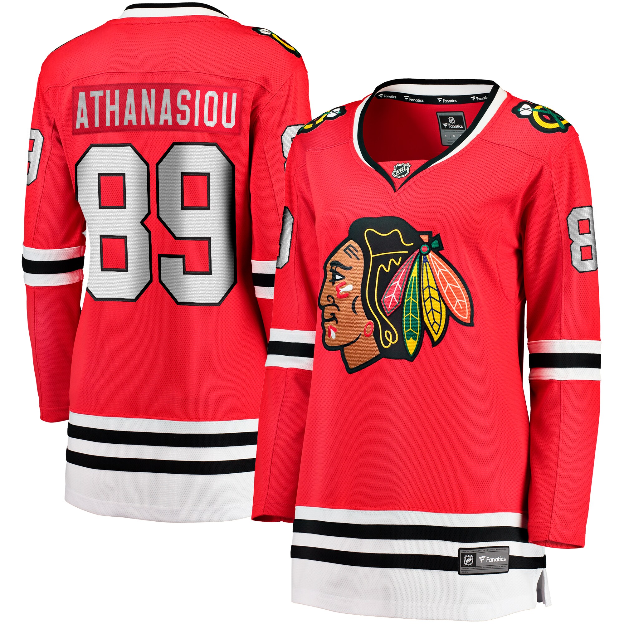 Andreas Athanasiou Chicago Blackhawks Fanatics Women’s Home Breakaway Player Jersey – Red