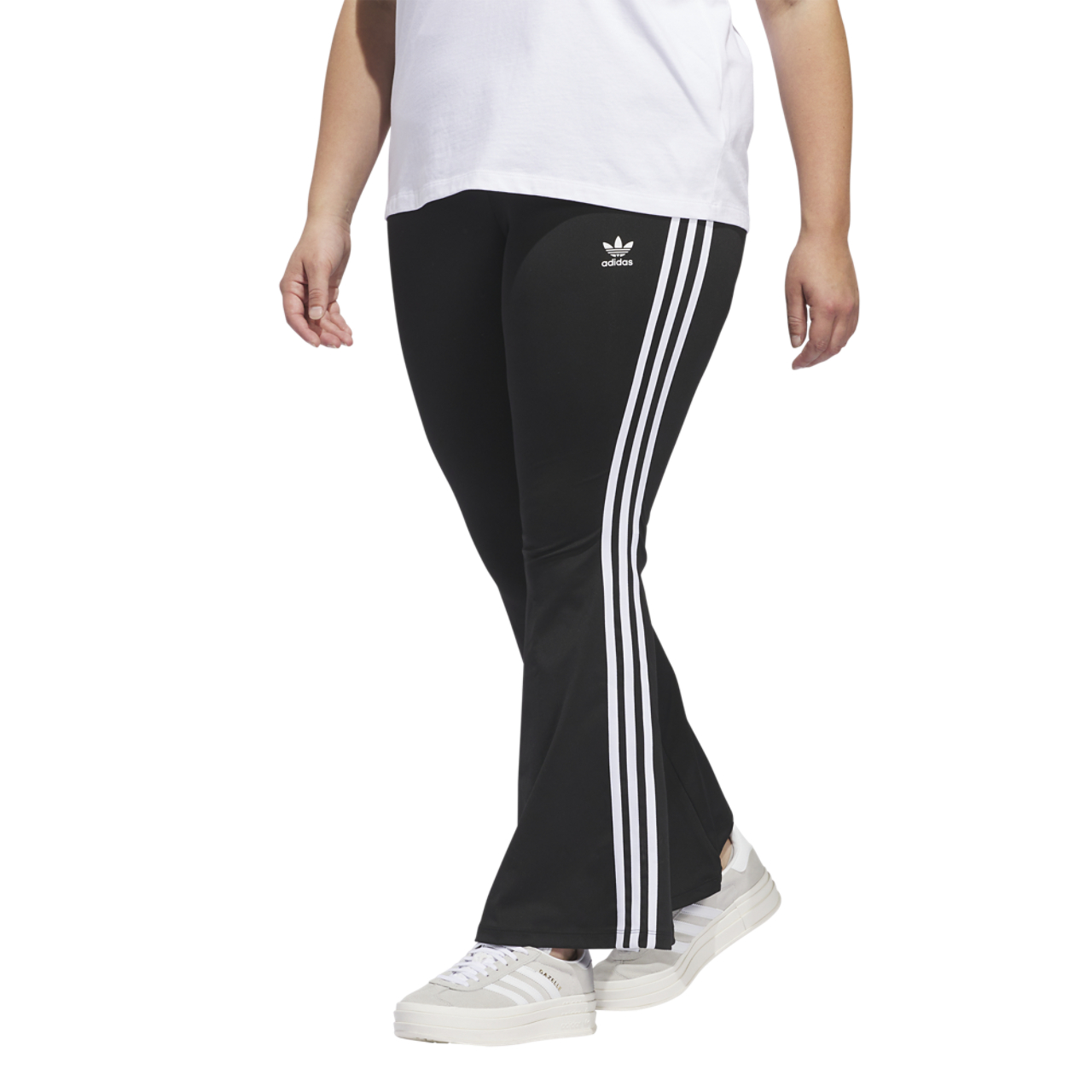 adidas Originals 3-Stripes Flared Leggings (Plus Size)