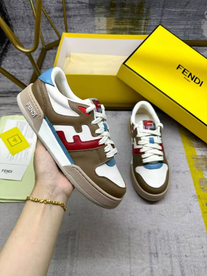 Fendi Match Low-Top Brown Sneaker