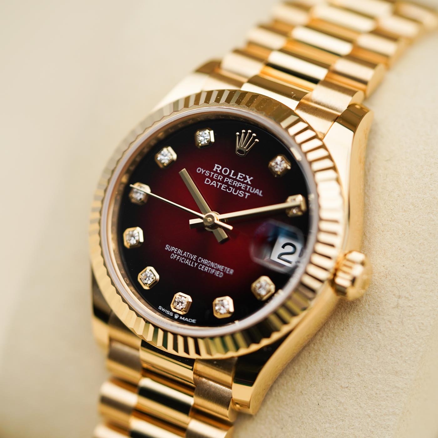 [Superclone] Rolex Datejust 31mm Red Ombré Dial President 278278