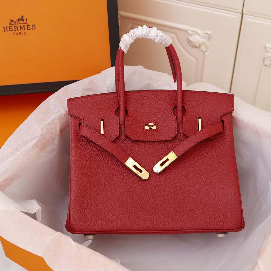 Hermes Birkin Bag 35 Crimson Togo Gold Hardware