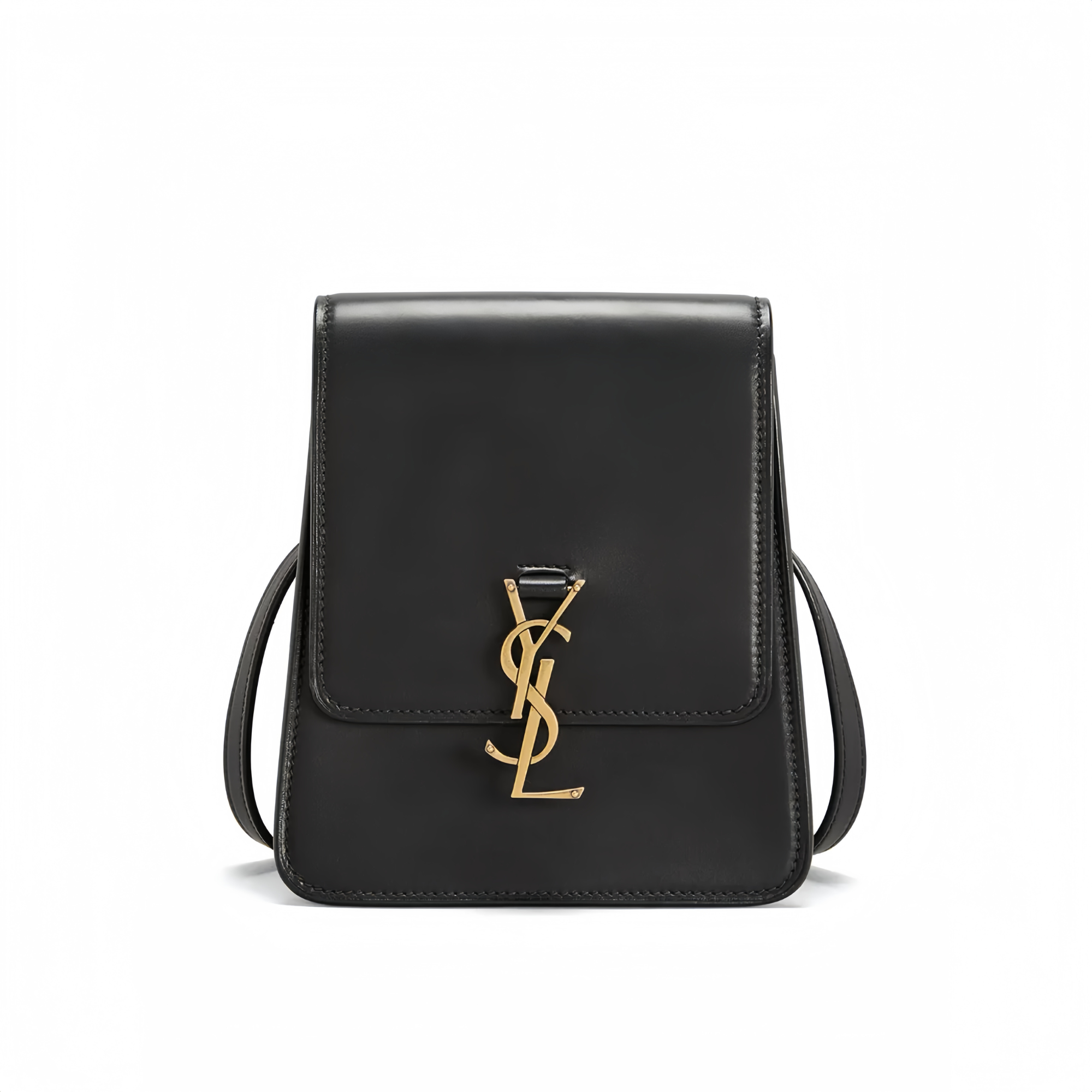 Saint Laurent Kaia North/South Satchel In Leather Black